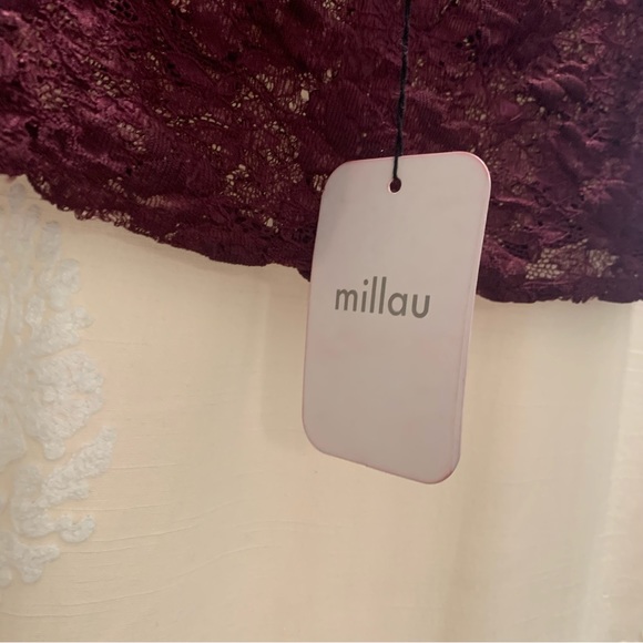 LF Millau Maroon Lace Sheer Crop Tank NWT - Picture 9 of 9